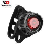 ❐ WEST BIKING Bicycle LED Rear Light Cycling Safety Warning High Visibility Taillights Moutain Bike Helmet Lights 3 Light Mode