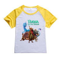 Raya และ Last Dragon ชุดนอนเด็กชายชุดเสื้อแขนสั้นสำหรับเด็กหญิงกางเกงขาสั้นเสื้อยืด2021เกาหลีแฟชั่นสบายๆกีฬาสั้นชุดเสื้อผ้าสำหรับเด็กฤดูร้อนกีฬาชุดนอนแฟชั่น