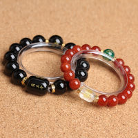 New Original ใหม่14Mm Black Agate สาม-In-One Overlord สร้อยข้อมือมงคลสำหรับทั้งหญิงและชายสร้อยข้อมือลูกปัดพระพุทธรูป