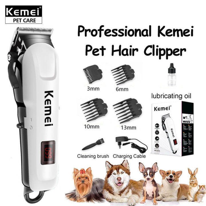 KEMEI KM809A LED Pet Razor Professional Dog Grooming Kit Pet Cat Hair
