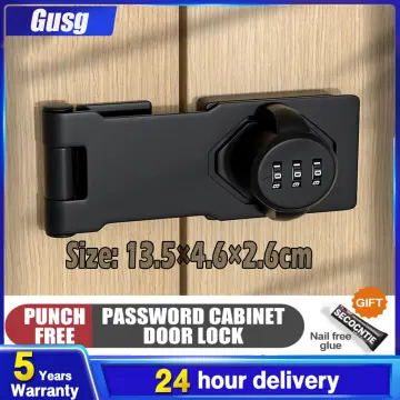 Household Cabinet Password Hasp Locks, Cabinet Door Combination Lock, Door  Security Slide Latch Lock for Small Doors, Cabinets, Barn Door, Bathroom