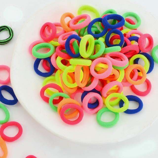 cw-100pcs-elastic-rubber-band-hair-bands-kids-scrunchie-headbands-baby-ponytail-accessories