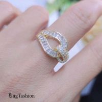 แหวนแฟชั่นเกรดพรีเมี่ยม,ประดับพลอยประดุจเพชรแท้,แหวนคริสตัล,สามารถปรับขนาดได้,XR00033