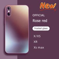 （A New sale）◎ 48ชม. ส่งให้สีแดงกุหลาบ5สีเคสเคสกระจก iPhone Xs Max XR X เคส X ฝาปิด Ix