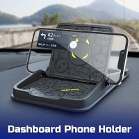 3 in 1 Anti-slip Car Phone Holder Parking Lot Dashboard Silicone Mat GPS Bracket Cellphone Smartphone Number Stand Accessories