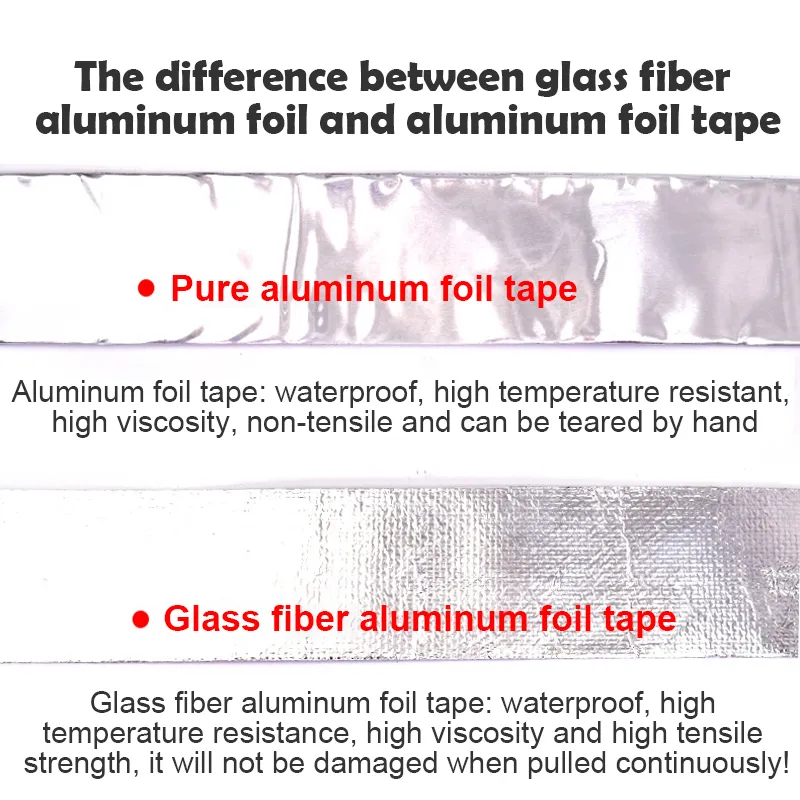 High Temperature Resistant Smoke Exhaust Pipe Sealing Kitchen Cauldron Leak  Proof Sunscreen Heat Insulation Aluminum Foil Tape