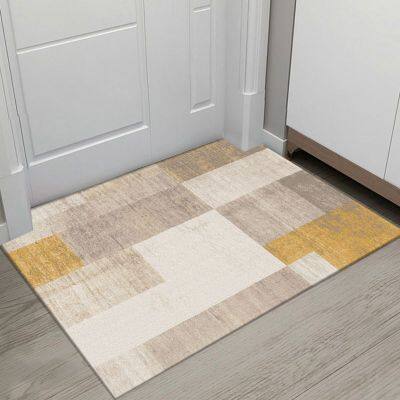 Welcome Entrance Doormat Geometric Kitchen Carpet Non-Slip Floor Mat for Living Room Bedroom Absorbent Bathroom Mat Hallway Rug