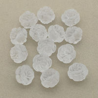 New Arrival! 121620mm Acrylic Clear Matte Frosted Rose Beads For Necklace Earrings DIY Parts,Jewelry Findings &amp; Components