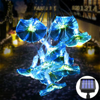 Christmas Lights Outdoor Solar Flower Light Waterproof 10LED Morning Glory Solar Fairy Decorative String Lights for Gardens Home