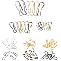 【CW】 100Pcs/Lot Metal Hooks Purse Clip Gourd Buckle Lanyard Pull ID Card Keychain Findings