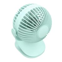 720° 3 Speed Adjustable Desktop Baby Stroller Office Table Mini Clip Fan USB Charging 1200MAh Portable Fans