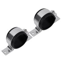 2PCS Silver 60Mm Fuel Pump Single Mount Bracket Fuel Filter External Bracket Clamp Cradle for 044 BOSCH 380LPH 300LPH Spare Parts Accessories