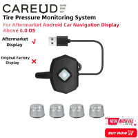 CAREUD H300-WF-S USB External Android Car TPMS ระบบส่งกำลังแบบไร้สายระบบการตรวจสอบแรงดันลมยาง Android สำหรับ Android 6.0 OS ด้านบน CAR TPMS ความดันอากาศการรั่วไหล