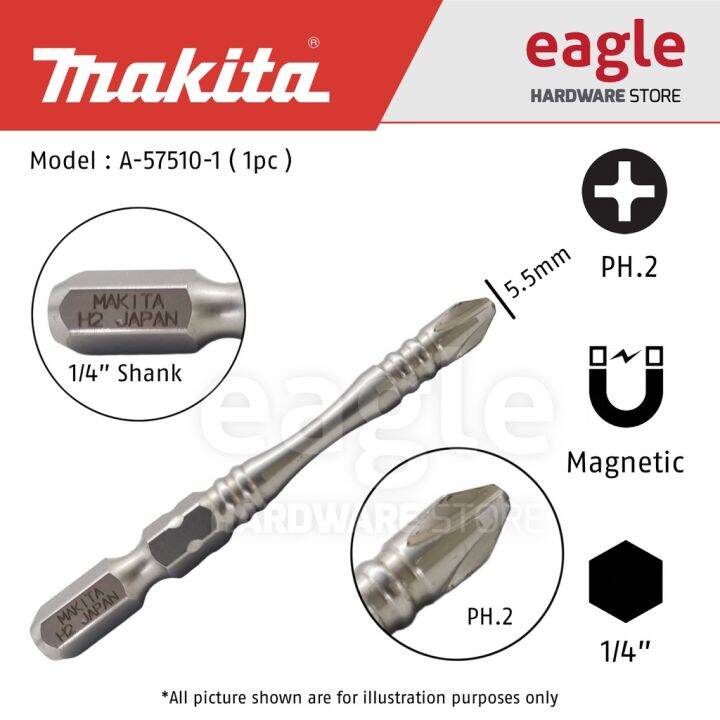 Makita Torsion Phillips Bit - Shock Absorbing Impact Driver Bit #1 X 3-3/8"