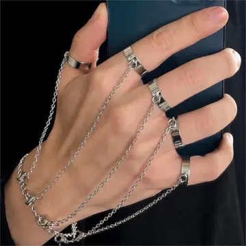 Indian Finger ring hand chain bracelet gold pakistani bengali diamante uk  gift | eBay