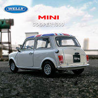 WELLY 1:24 MINI COOPER 1300ล้อแม็กรถยนต์รุ่น D Iecast โลหะคลาสสิกมินิรถขนาดเล็กรุ่นจำลองการเก็บของขวัญเด็ก