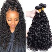 10A Water Wave Bundles Malaysian Hair Weave Bundles Deals Unprocessed Curly Human Hair Bundles 32" Remy Hair Extensions Wig  Hair Extensions  Pads