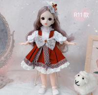 30cm Bjd 23 Movable Joint 3d Eye Princess Dress Doll Fashion Doll Girl Play House Toy Diy Children Birthday New Year Gift