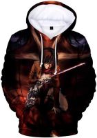 WANHONGYUE Anime Attack on Titan Shingeki No Kyojin Hoodie Sweatshirt 3D Print Pullover Sweater Hooded Tracksuit 768/9 L