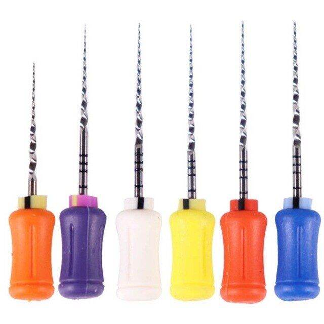 NSKLED 6 Pcs Dental Root Canal Files Niti File 25mm SXF3 Hand Dental Endo Rotary Endodontic