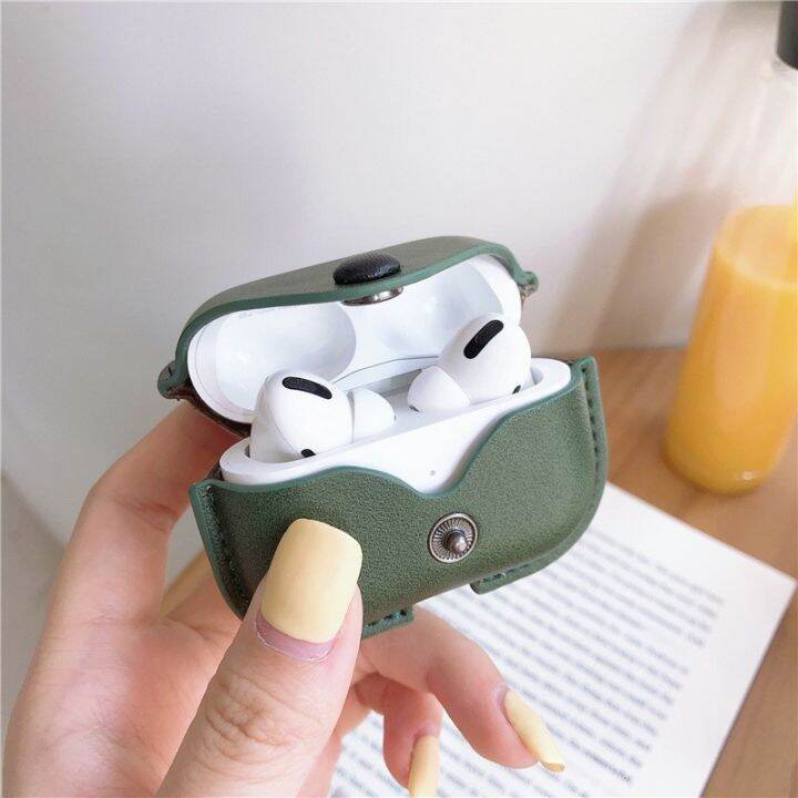 หนังหูฟัง-เคส-สําหรับ-airpods-pro-2nd-3-gen-case-cover-ฝาครอบป้องกันสุดหรูพร้อมพวงกุญแจตะขอ