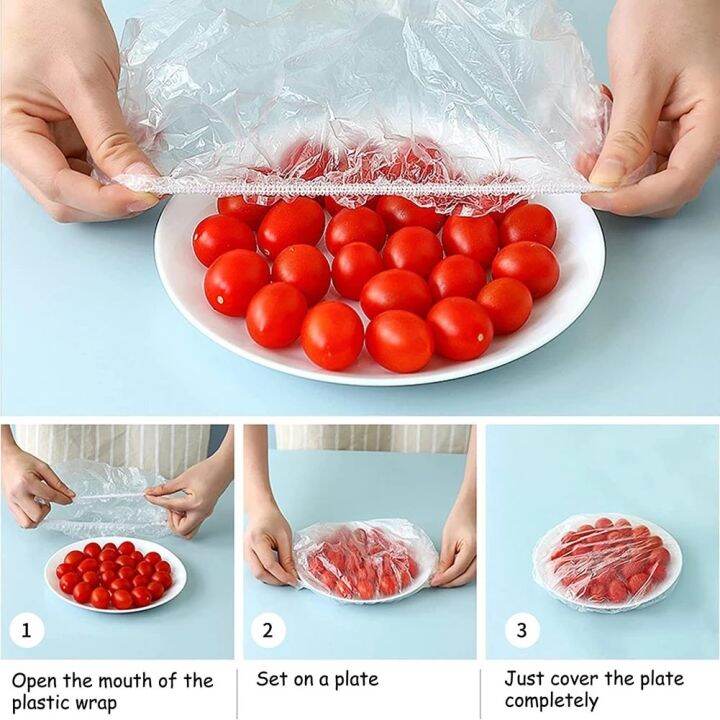 100pcs-disposable-food-cover-plastic-wrap-elastic-food-lids-for-fruit-bowls-cups-caps-storage-kitchen-fresh-keeping-saver-bag