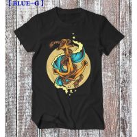 Vintage Anchor Graphic Tee Sailor T-Shirt Art Shirt 100% Cotton Gildan Mens T-Shirt Birthday Gift