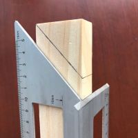 Aluminum Alloy Wooden Square Multifunction Ruler 45 90 Degree Gauge Woodworking C90A