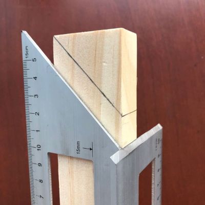 Aluminum Alloy Wooden Square Multifunction Ruler 45 90 Degree Gauge Rule Woodworking Tool