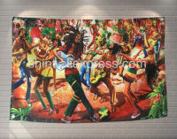 Music Rock Band Dance Reggae Rasta Party Flag Banner Polyester 144* 96cm Hang on the wall 4 grommets Custom Flag indoor