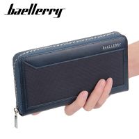 【Layor shop】 New Men Clutch Wallets Large Capacity Phone Pocket Zipper Men Clutch Fashion Male Wallet Gift For Boy