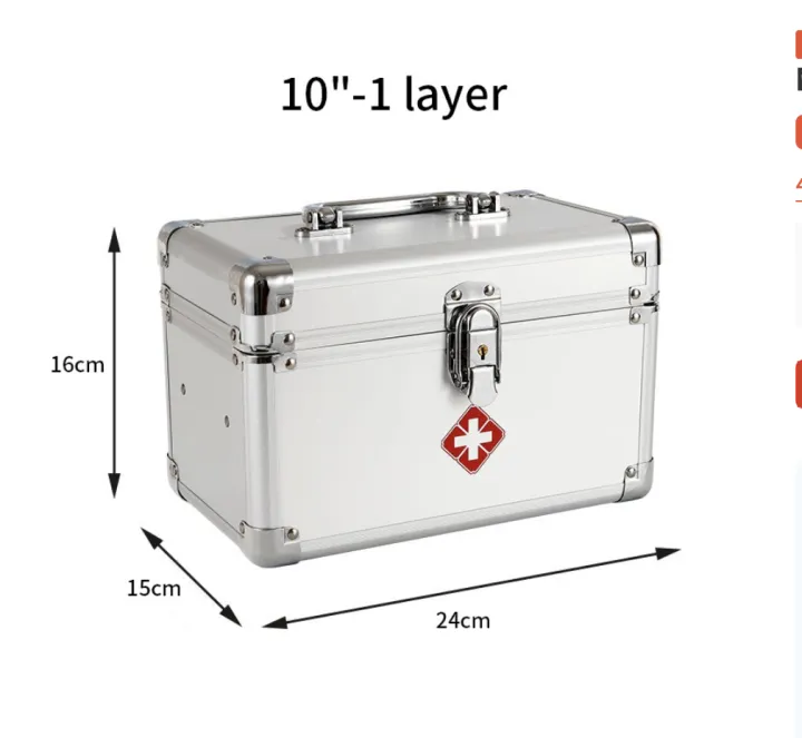 Household Medicine Cabinet Aluminum Alloy Double Open MultiLayer ...