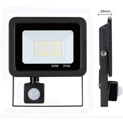 Led 10W 20W 30W 50W Flood Light Outdoor PIR Motion Sensor 220V IP66 Outdoor Spotlight Led Projector Light Reflector With Sensor