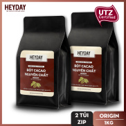 1Kg Bột cacao nguyên chất không đường Heyday