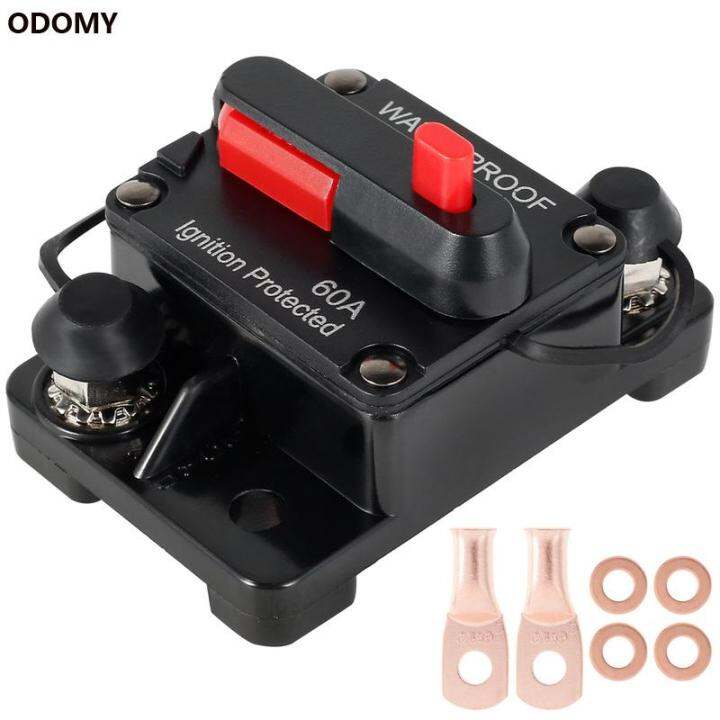 60Amp Waterproof Car Audio Circuit Breaker with Manual Reset DC1248V