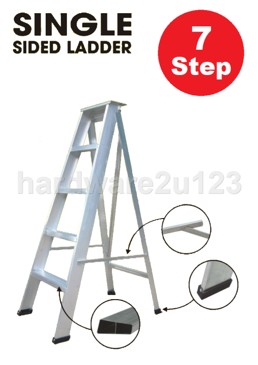 7 Steps Aluminum Single Sided Ladder Lazada