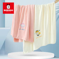 BOBDOG Baby Bath Towel Newborn Cute Embroidery Quick-drying Towels Children Soft Absorbent 4-seasons Kids Babies Bathroom Towel