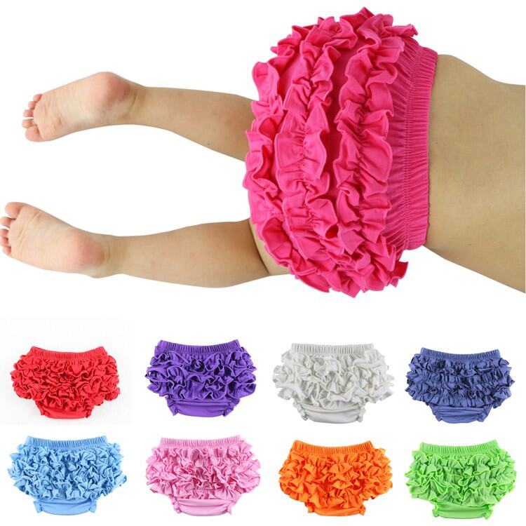 Wennikids Baby Girl's Cotton Shorts and Diaper Cover Bloomers 