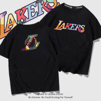 Los-Angeles-Lakers เสื้อทีเชิ้ตแขนสั้นสำหรับผู้ชายและผู้หญิงเสื้อเทรนนิ่งแขนครึ่งแขนสำหรับวัยรุ่นผู้ปกครองเด็ก0000