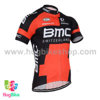 เสื้อจักรยานแขนสั้นทีม BMC 2016 สีดำแดง