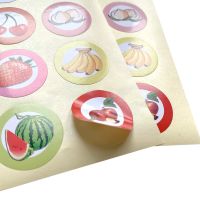 800PCS Sweet Fresh Fruit series circle seal Sticker for baking Handmade Products Gift sealing sticker Students DIY label