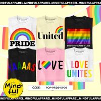 เสื้อยืดพิมพ์ลายแฟชั่นPOP ?CULTURE PRIDE? - LGBT GRAPHIC TEES | MINDFUL APPAREL T-SHIRTเสื้อยืด