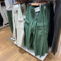 Uniqlo Fitting room womens clothing 2023 autumn wide-leg straight overalls loose casual pants trousers wide-leg pants C461643