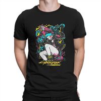 Fashion Cool Rebecca T-Shirts Men O Neck Pure Cotton T Shirts Japanese Anime Edgerunners Short Sleeve Tee Shirt Printed Clothes