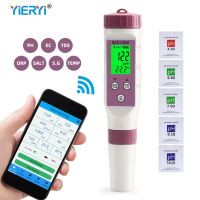 Bluetooth Temp ORP EC TDS Salinity S.G PH Meter Water Quality Acidity Tester Online APP Control for Drinking Hydroponic Aquarium