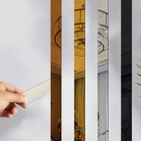 【hot】 5M Mirror Strips Wall Sticker Gold for Background Ceiling Strip Room