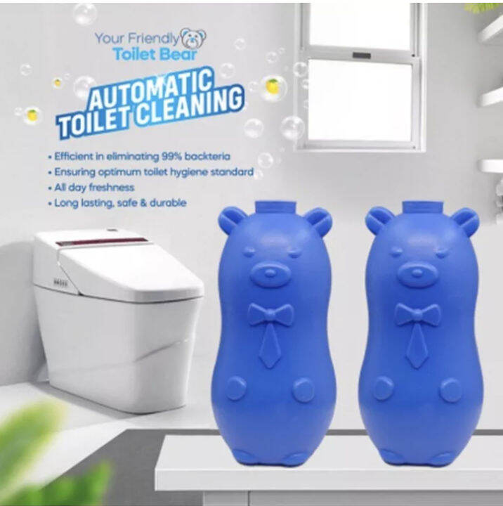 Toilet Flush Cleaner Blue Grizzly Bear Toilet Bowl Flush Aromatic