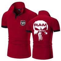 【ใหม่】ใหม่ Dodge RAM โลโก้พิมพ์ที่กำหนดเองทำฤดูร้อนผู้ชายแขนสั้นเสื้อยืดสีทึบที่เดินทางมาพักผ่อนแฟชั่นผู้ชายเสื้อโปโลแนวโน้มป่าด้านบน