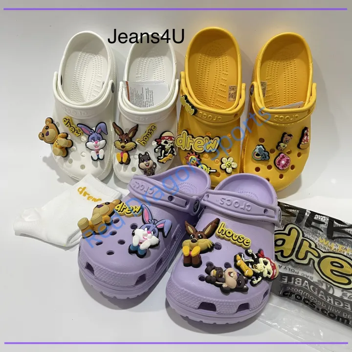 รองเท้าแตะผู้หญิง Crocs X Justin Bieber With drew สวย ใส่สบาย เบามาก