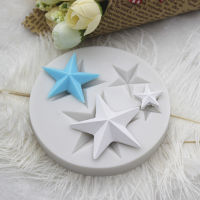 Star ซิลิโคน Sugarcraft Mould ช็อกโกแลต Cupcake Baking Mould Fondant เค้กตกแต่งเครื่องมือ-Caidour